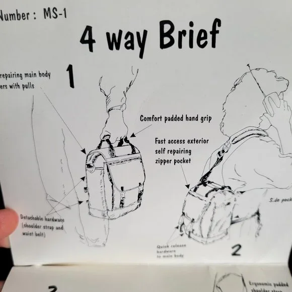 NWT - backpack brief - Unisex - Picture 8 of 9